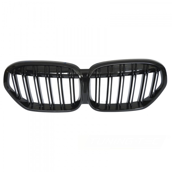 Grilles calandres BMW X1 F48 LCI 20-22 look performance - Noir Brillant