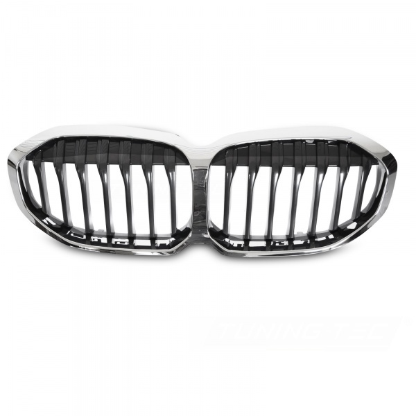 Calandre avant look Sport chrome / noir pour BMW Série 1 F40 19-24