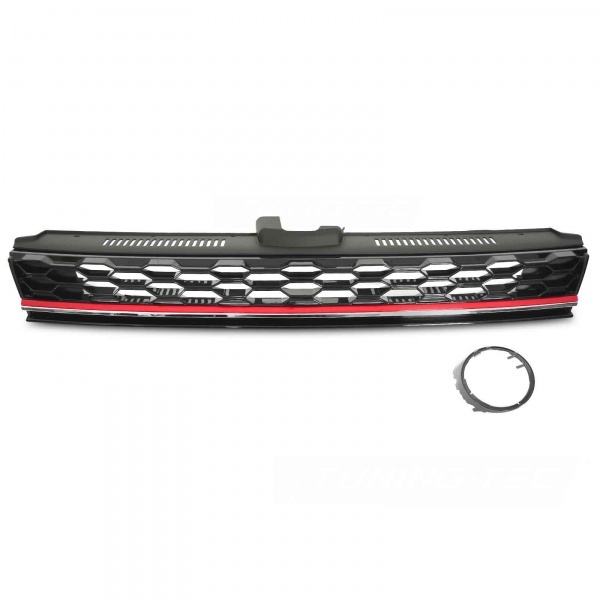 Grille calandre VW Golf 7.5 (VII) 17-19 - look GTI - Rouge Noir