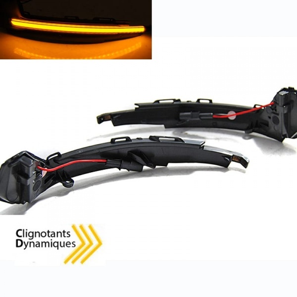 2 Clignotants retro dynamiques LED Audi A1 10-18 - Noir