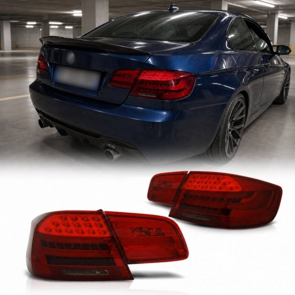 2 Feux arriere BMW Serie 3 E92 LED 06-10 - Rouge teinte