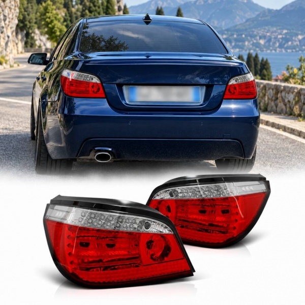 2 Feux arriere BMW Serie 5 E60 LCI LED 07-09 - dynamiques Rouge