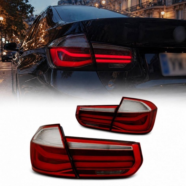 2 Feux arriere LED BMW Serie 3 F30 - 11-15 - Rouge Blanc