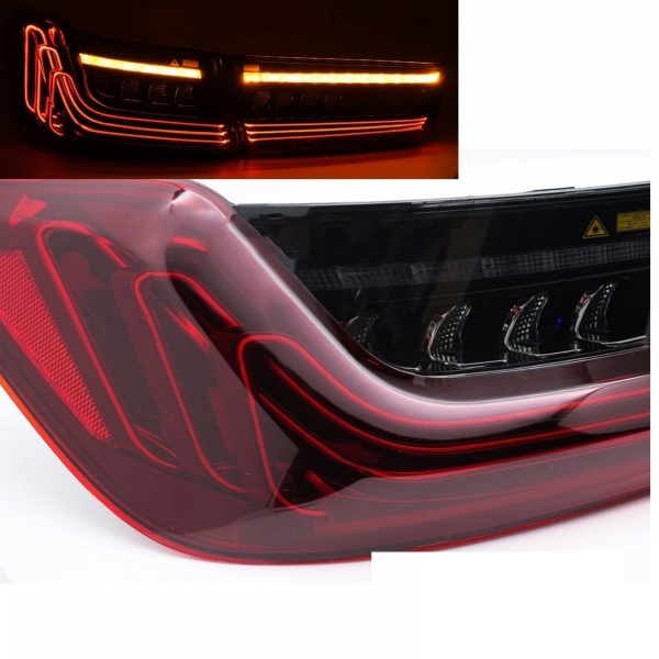 2 Feux arriere LASER LED BMW Serie 3 G20 dynamiques - 18-22 - Rouge Teinte