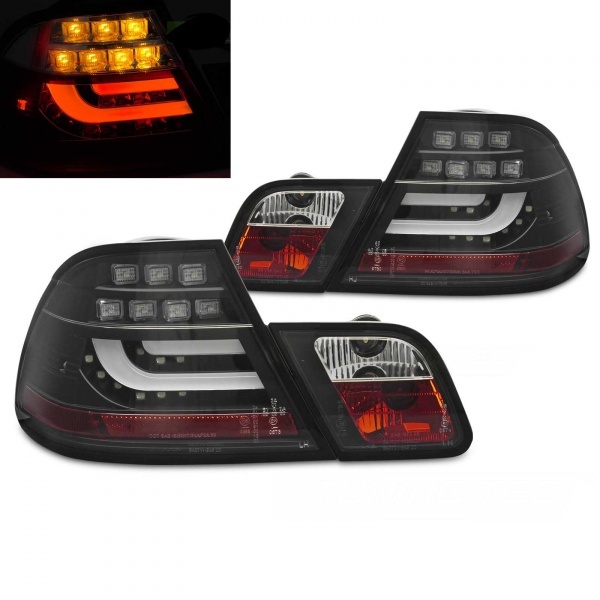 2 Feux arriere BMW Serie 3 E46 Coupe 99-03 - LED -  Noir