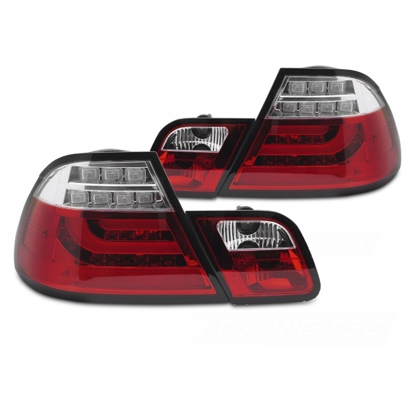 2 Feux arrière BMW Série 3 E46 Coupé 03-06 - LED Bar - Rouge
