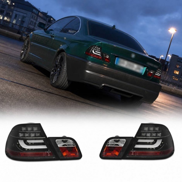 2 Feux arrière BMW Série 3 E46 Coupé 03-06 - LED Bar - Noir