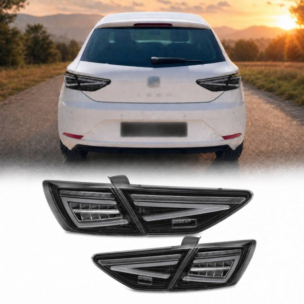 2 Feux arrière OEM LED Full LED noir pour Seat Leon III 5F 12-20