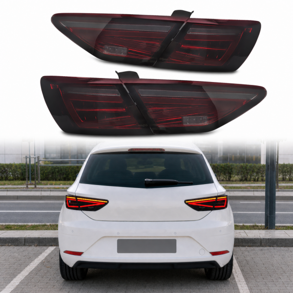 2 Feux arrière LED Full LED fumé rouge pour Seat Leon III 5F 12-20