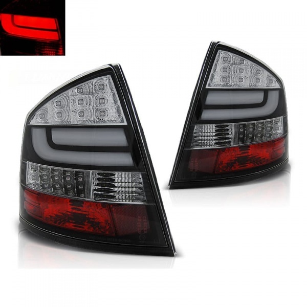 2 Feux arriere LED Skoda Octavia II Liftback - 04-12 - Noir