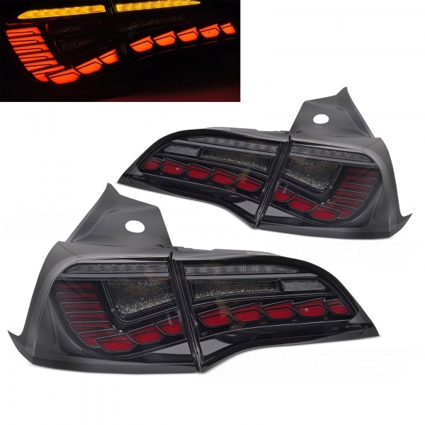 2 Feux arriere OLED dynamiques Tesla Model 3 Model Y - Noir fumé