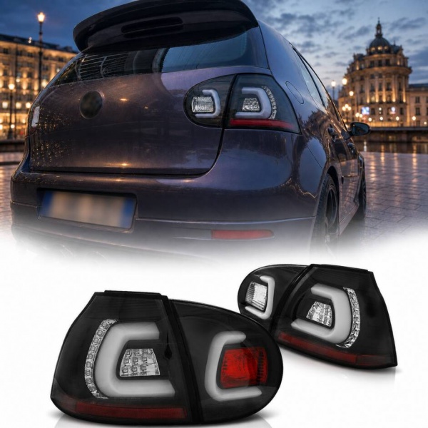 2 Feux arriere VW Golf 5 03-08 LED LTI look GTI - Noir