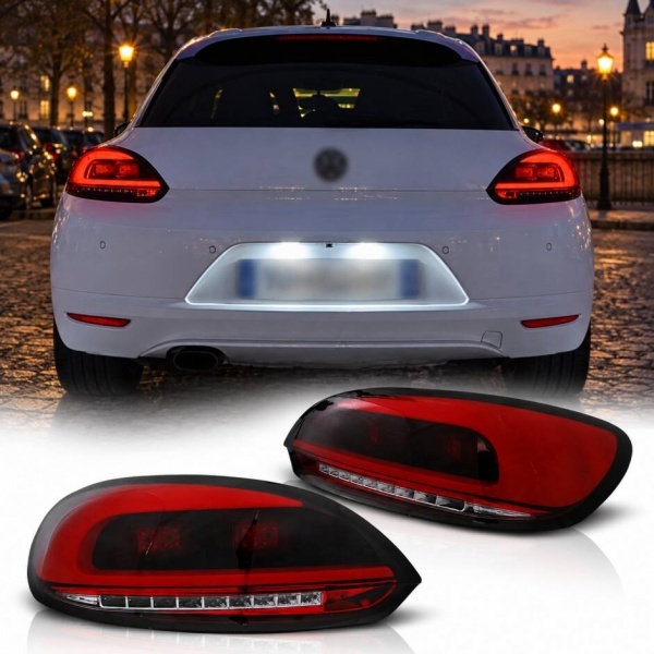 2 Feux arriere VW Scirocco 08-14 LED LTI - Rouge teinté