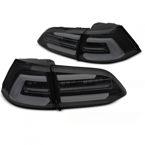 2 Feux arrière VW Golf 7 Variant 2017-2020 - LED Bar - Noir Fumé
