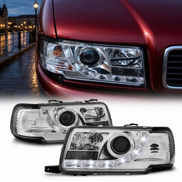 2 Phares devil eyes  AUDI 80 B4 - 91-96 - Chrome