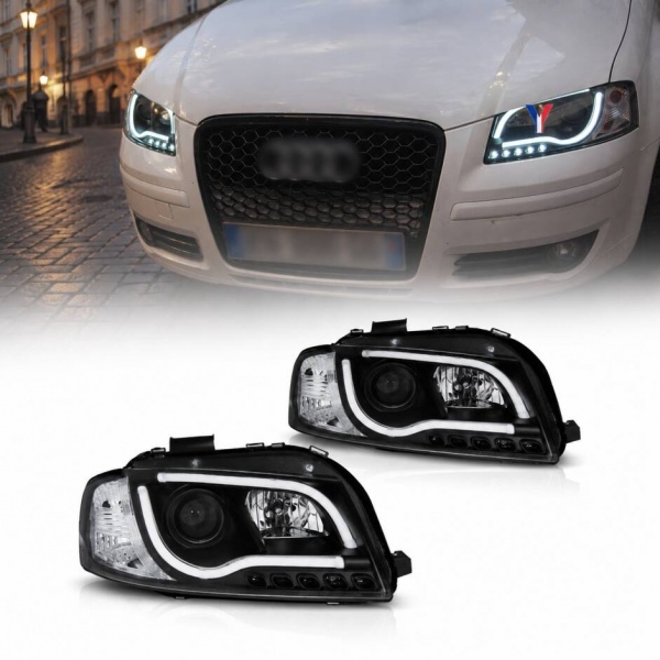 2 Phares avant AUDI A3 (8P) - LTI R87- Noir