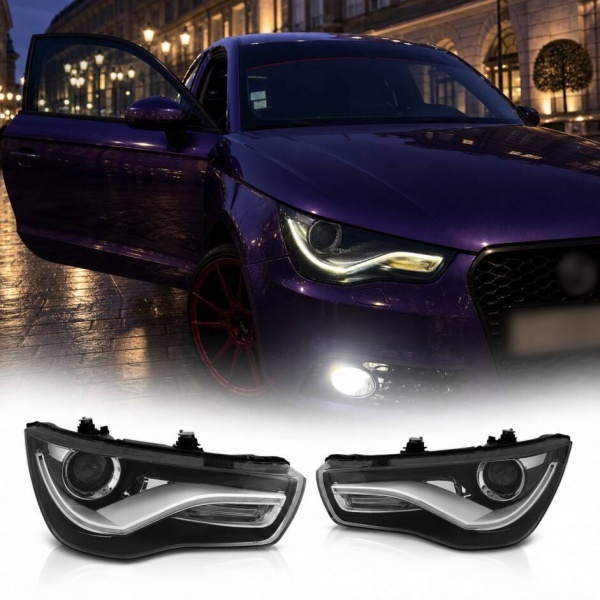 2 Phares avant LED AUDI A1 LED 10-15  Noir