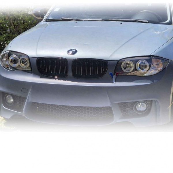 2 Phares avant BMW Serie 1 E81 E82 E87 E88 Angel Eyes - Noir
