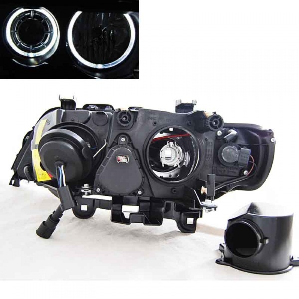 2 Phares avant BMW X5 E53 xenon Angel Eyes LED 99-03 - Noir