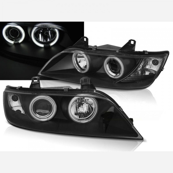 2 Phares avant BMW Z3 Angel Eyes CCFL 96-02 - Noir