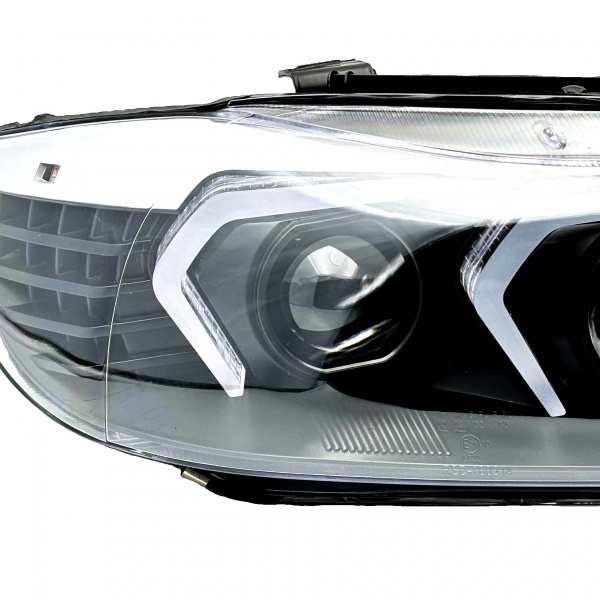2 Phares BMW Serie 3 E90 E91 Angel Eyes LED 05-12 look Iconic 2 - Noir