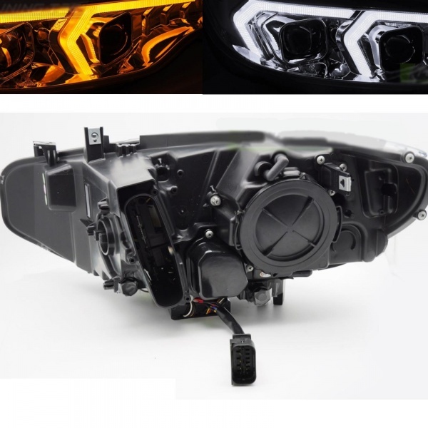 2 Phares xenon BMW Serie 4 F32 F33 Angel Eyes look iconic - 13-17 - Noir