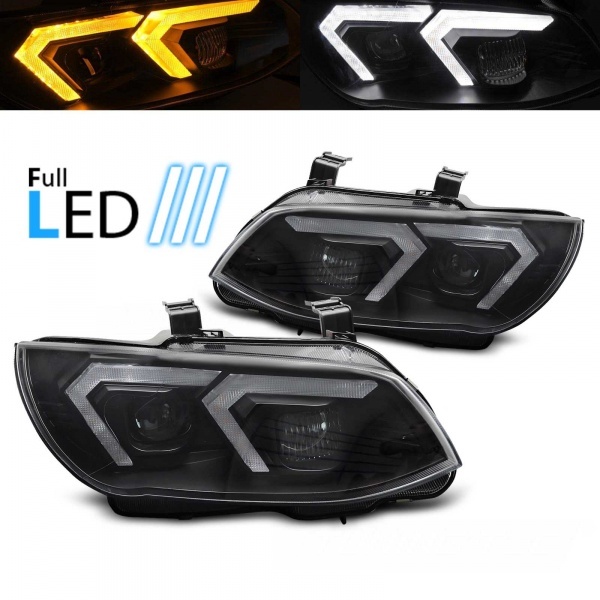 2 Phares FullLED BMW Serie 3 E92 E93 LCI Angel Eyes LED iconic 10-13 - Noir