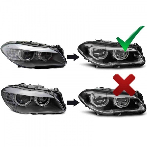 2 Phares FullLED BMW F10 F11 10-13  - Angel Eyes