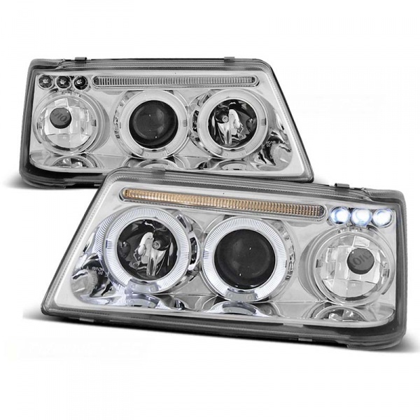2 Phares avant Peugeot 205 Angel Eyes 83-96 - Chrome
