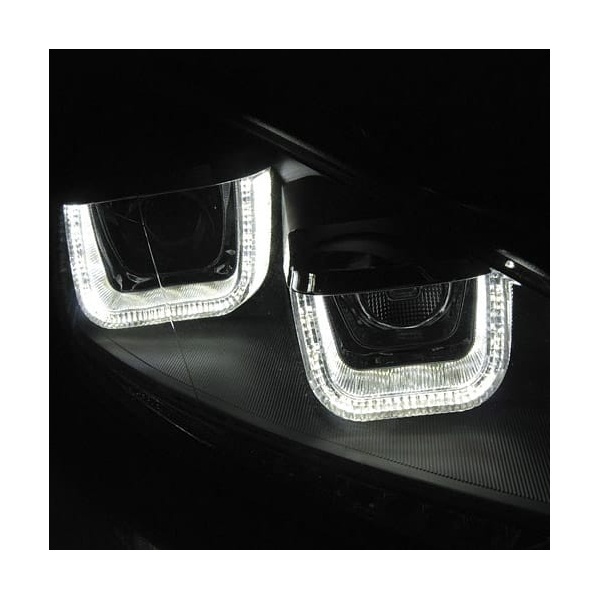 2 Phares avant VW GOLF 6 U-LED 08-13 noir - dynamiques