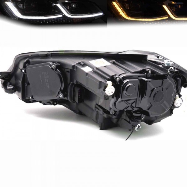 2 Phares avant VW Golf 7.5 phase 2 - look R - Noir - Dynamiques - sans certificat