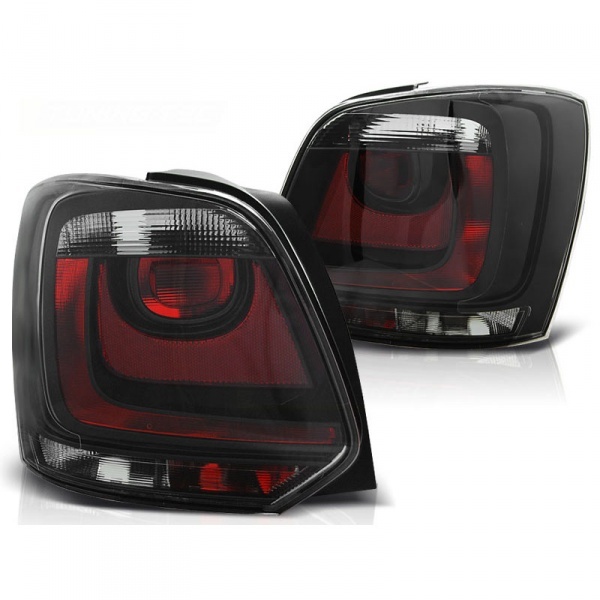 2 Feux arriere VW Polo 6R 09-14 - look GTI - Rouge teinté