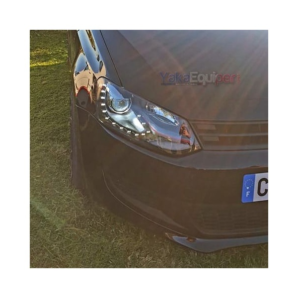 2 Phares avant VW Polo 6R 09-14 - LED look GTI - noir