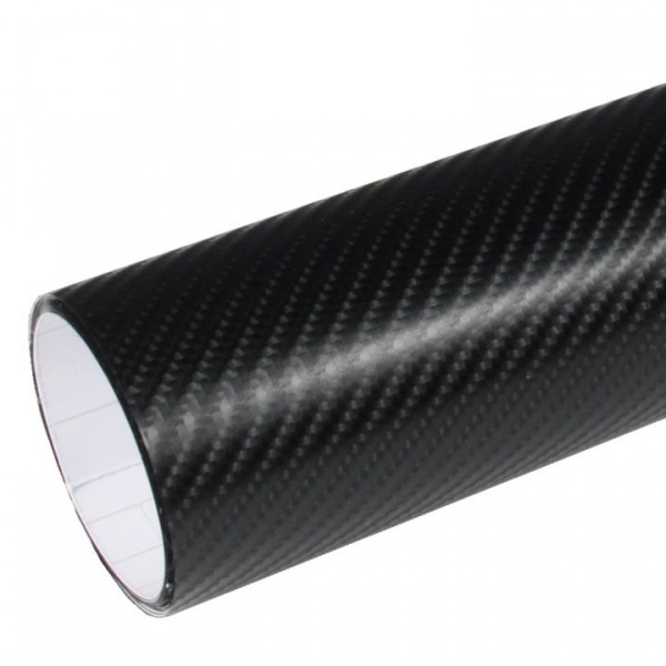 Film covering carbone 4D noir brillant 152 cm anti-bulles vendu au mètre