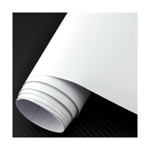 Film covering Premium Matt blanc mat 152 cm anti-bulles vendu au mètre