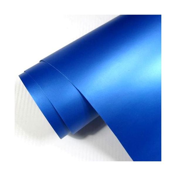 Film covering Premium Matt bleu métallisé mat 152 cm anti-bulles vendu au mètre
