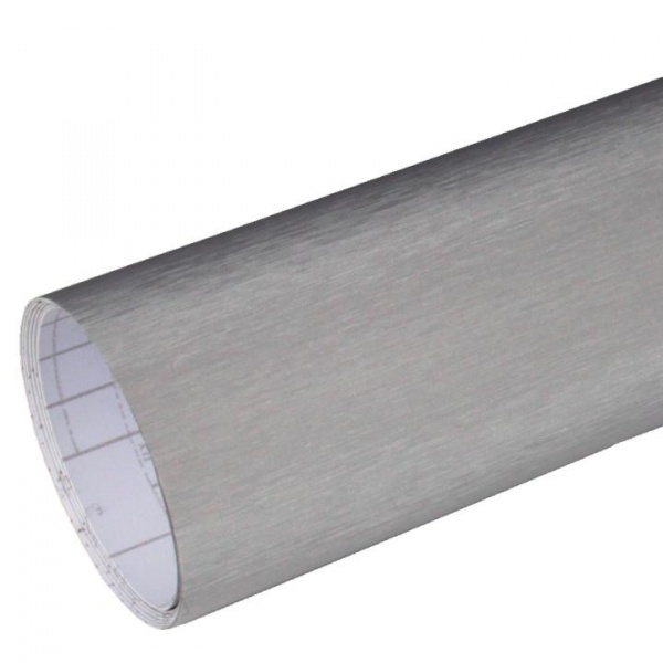 Film covering alu brossé argent 152 cm anti-bulles vendu au mètre
