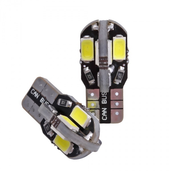 T10 LED 3D 8 5730 Glühlampe - Anti-OBD-Fehler - W5W-Sockel - Reinweiß
