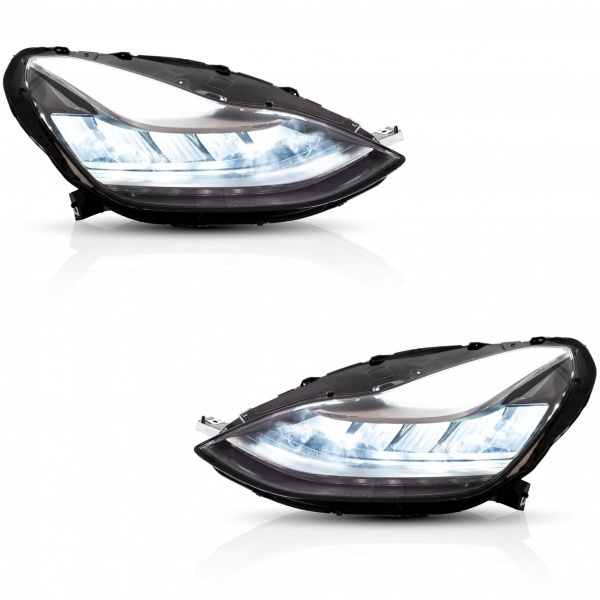 2 Phares LED dynamiques Tesla Model 3 Model Y 17-22 - Noir Rouge