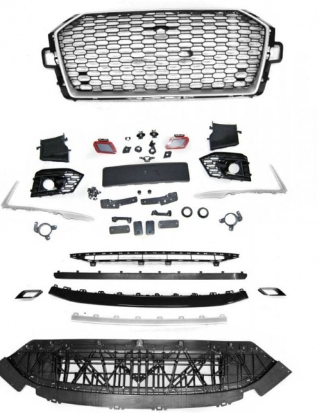 Pare choc avant AUDI A4 B9 16-19 - Look RS4 - Chrome - PDC