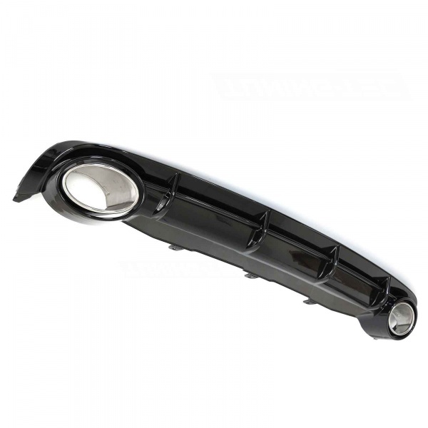 Diffuseur arriere AUDI A6 C7 10-14 - Look RS6 - Noir Brillant