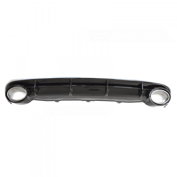 Diffuseur arriere AUDI A6 C7 10-14 - Look RS6 - Noir Brillant