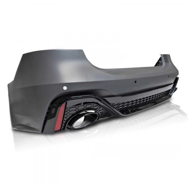 Pare choc arriere AUDI A7 4K 18-23 - Look RS7 - Noir - PDC