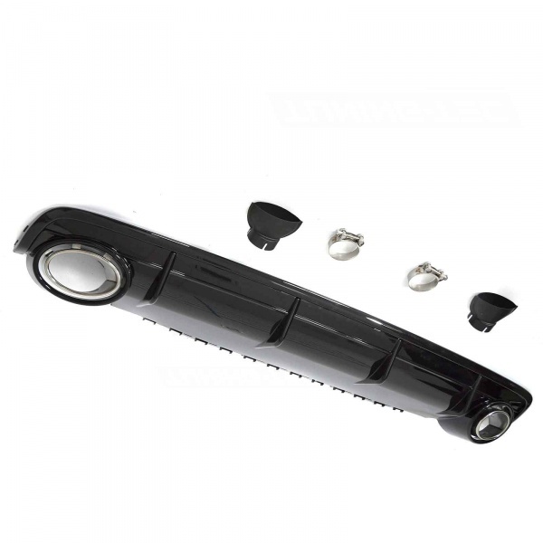 Diffuseur arriere AUDI Q7 4M 15-19 - Look RS - Noir Brillant