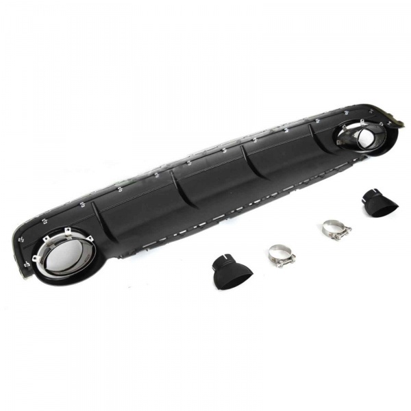 Diffuseur arriere AUDI Q7 4M 15-19 - Look RS - Noir Brillant