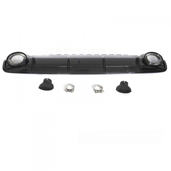 Diffuseur arriere AUDI Q7 4M 15-19 - Look RS - Noir Brillant