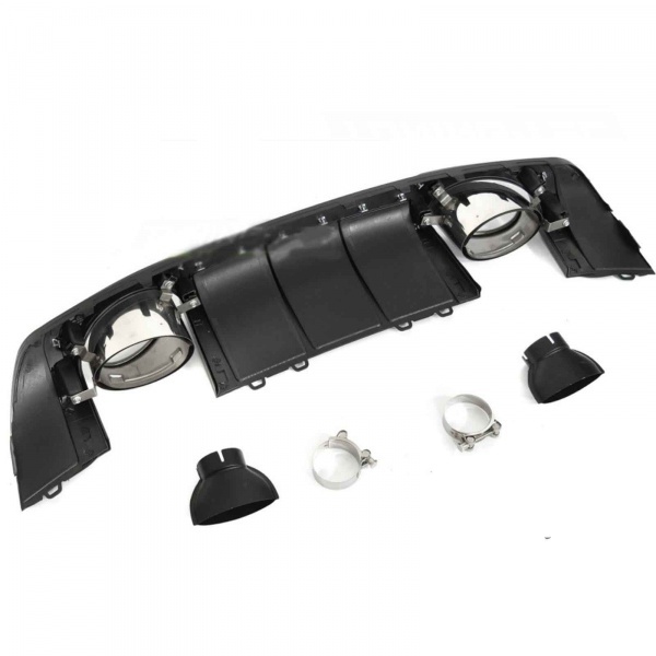 Diffuseur arriere AUDI TT 8S 14-18 - Look TTRS - Noir Brillant