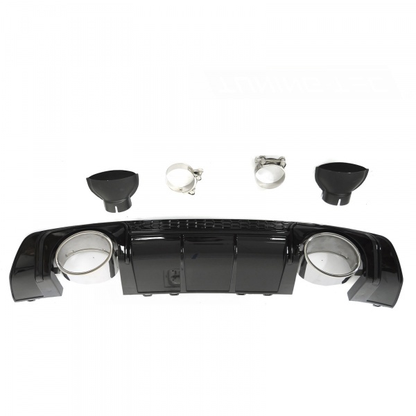 Diffuseur arriere AUDI TT 8S 14-18 - Look TTRS - Noir Brillant