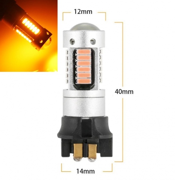 1 Ampoule 30 LED 4014 PW24W PWY24W - Orange