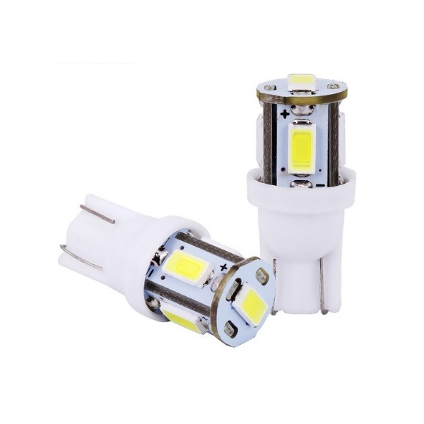T10 LED 3D 5 SMD-Lampe - W5W-Sockel - Reinweiß